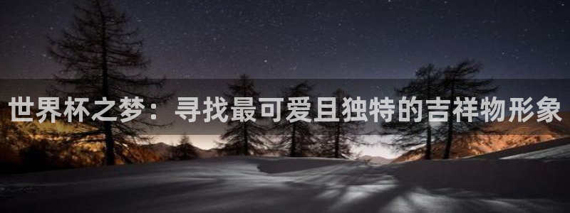 世界杯欧洲预选赛：世界杯之梦：寻找最可爱且独特的吉祥物形象